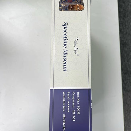 Tonecheer DIY Book Nook Kit for Adults, 3D Wooden Puzzle Bookend Miniature House Kit, Booknook Bookshelf Insert Decor with Dust Cover and LED Lights Gifts (Spacetime Museum)