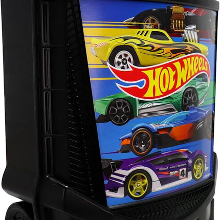 Hot Wheels 100-Car Storage Case – Large Capacity Organizer for 1:64 Die-Cast Vehicles with Handle and Latch, Durable Portable Carrying Case for Kids, Travel, and Toy Car Collectors