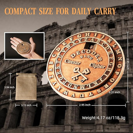 VIGIamy Fidget Toys Adults Brain Teaser Puzzles Fidget Spinners Metal Anxiety Stress Relief Toy Mind Puzzles Escape Room Game ADHD Autism Fidget Sensory Toys Office Desk Toy (Copper)