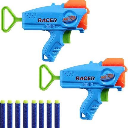 NERF Elite Racer Easy-Play Dart Blaster 2 Pack, 8 Elite Darts, Blaster Outdoor Toys, Ages 6+ (Amazon Exclusive)
