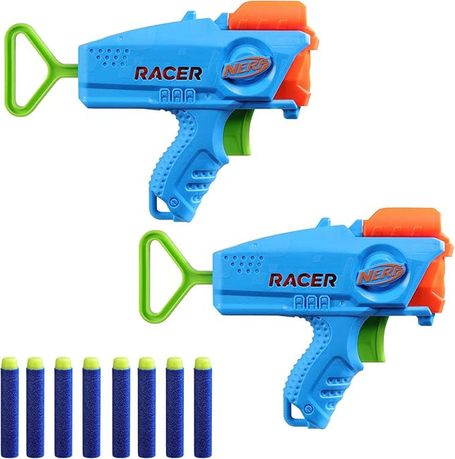 NERF Elite Racer Easy-Play Dart Blaster 2 Pack, 8 Elite Darts, Blaster Outdoor Toys, Ages 6+ (Amazon Exclusive)
