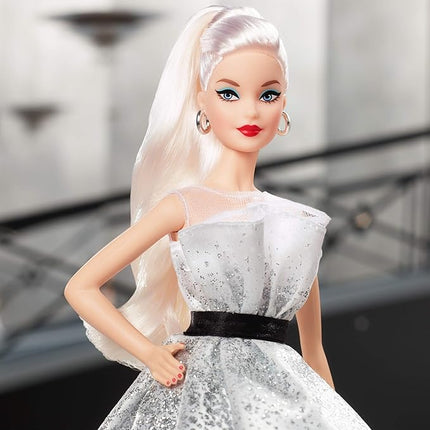 Barbie Collector 60th Anniversary Doll, Blonde, with Diamond-Inspired Gown