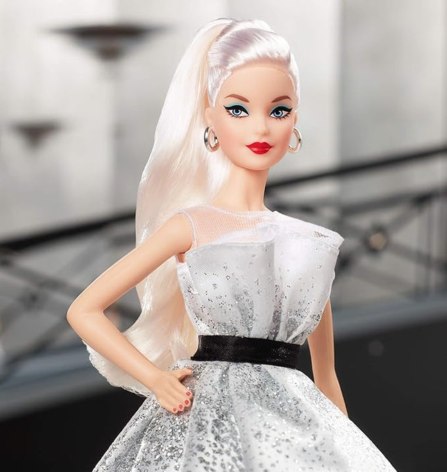 Barbie Collector 60th Anniversary Doll, Blonde, with Diamond-Inspired Gown