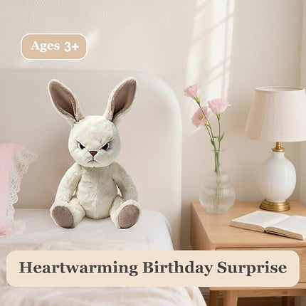 Bunny Stuffed Animal – Cute White Rabbit Plush Toy for Kids & Adults – Birthday Surprise & Room Decor –A Cuddly Companion for Everyday hugs and Bedtime