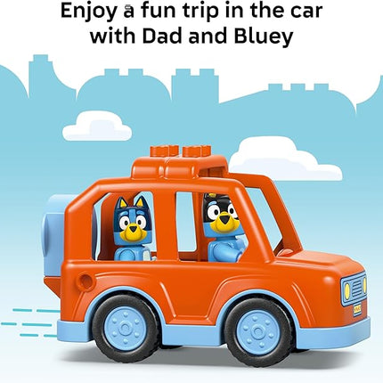 LEGO DUPLO Bluey Ice Cream Trip with Bluey - Toddler Toy for Kids, Boys, and Girls Ages 2+ - Includes Bluey Figure and Ice Cream Toy Stand - Sensory Toy for Pretend Play - Preschool Gift Idea - 10458