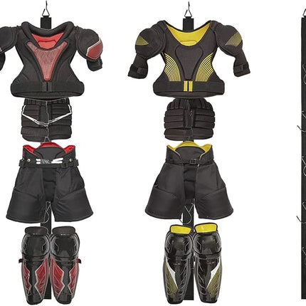 2Pcs Hockey Hanger Portable Hanging Drying Rack Sports Gear Organizer Hanging Straps with 5 Hooks Hockey Gifts for Home, Travel & Outdoor Using in Ice Hockey Skating Skiing Football Baseball Lacrosse