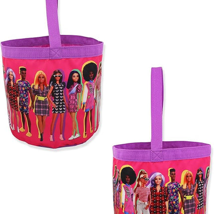 Barbie Collapsible Nylon Basket Bucket Tote Bag