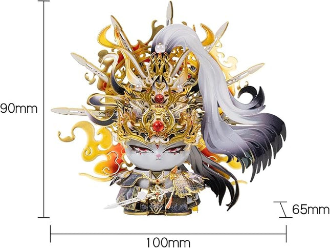 MU 3D Metal Puzzles for Adult The Cat Figure Model Series King of Sword The Emperor Kitten Kitty, Metal Models Kits Miniature Building Hobby Birthday New Year Gifts Home Office Decor Collectibles