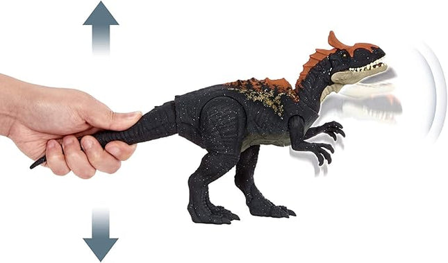 Jurassic World Toys Camp Cretaceous Sound Strike Cryolophosaurus Medium-size Dinosaur Figure, Strike Action, Sounds, Movable Joints, Ages 4 Years Old & Up