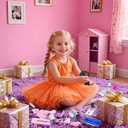 24 PCS Doll Clothes & Accessories 8 Set Clothing Includes Sport Outfit, Hooded Dress, Sportsuits, Skirt, with 8 Pairs of Shoes, 8 Accessories for 11.5 Inch Girl Dolls Cool Style Set