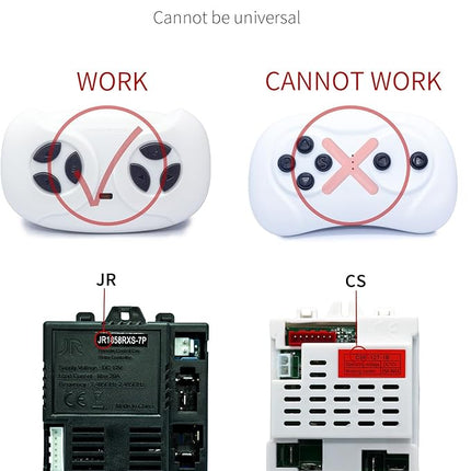 2.4ghz Bluetooth Remote Control for Kids Powered Electric Vehicle Truck Car Remote Control Ride on car for Toddlers 12v Remote Controller SUV car for Kids Replacement Parts