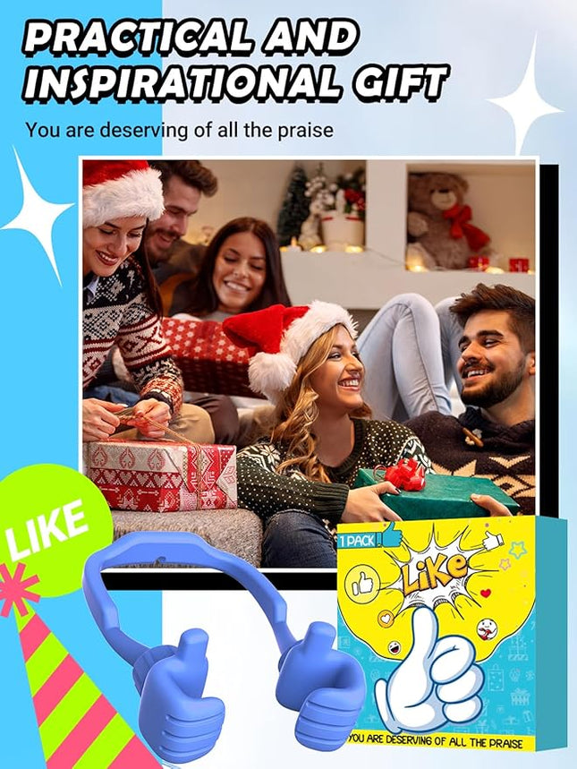 Stocking Stuffers for Teens Boys Men: Cell Phone Stand Flexible Thumbs Up Lazy Cellphone Holder for Desk Hand Funny Christmas Ideas Gifts for Women Adults Husband Him Kids Dad Cool Stuff Gadgets