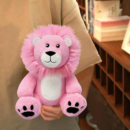 Pink Lion Stuffed Animal - Cute Lion Plush Toy for Kids & Adults - Birthday Surprise & Room Decor -A Cuddly Companion for Everyday hugs and Bedtime