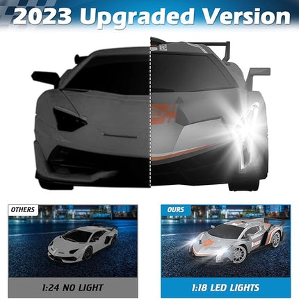 Growsland Remote Control Car RC Cars Xmas Gifts Toys for Kids 1/18 Electric Sport Racing Hobby Rc Crawler Toy Car Model Vehicle for Boys Girls Included Rechargable Batteries