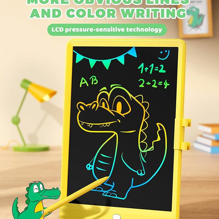 KOKODI LCD Writing Tablet, 10 Inch Colorful Doodle Board Drawing Tablet, Erasable Reusable Electronic Drawing Pads, Educational and Learning Toy for 3-6 Years Old Boy and Girls