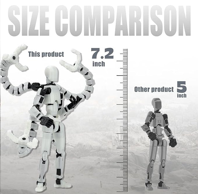 Already Assembled T13 Action Figure Accessories,Dummy 13 T13 Multi-Jointed Movable,for Collectors Desktop Decorations t-13 Movability 3D Printed Toys (Golden)