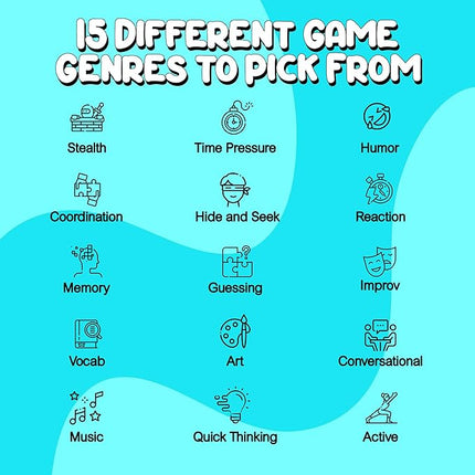 Top 50 Games for Kids, Teens, & Adults - 50 in 1 Reusable Scratch Off Fun - Card Games for Families - Cool, Funny Family Game Night Gift - All Ages, 4+, 8-12, 12+