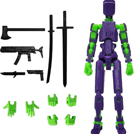 Assembly Completed T13 Action Figure, Titan 13 3D Printed Action Figure, 3D Printed Titan13, Assembled Dummy 13 Lucky 13 Toy Figure
