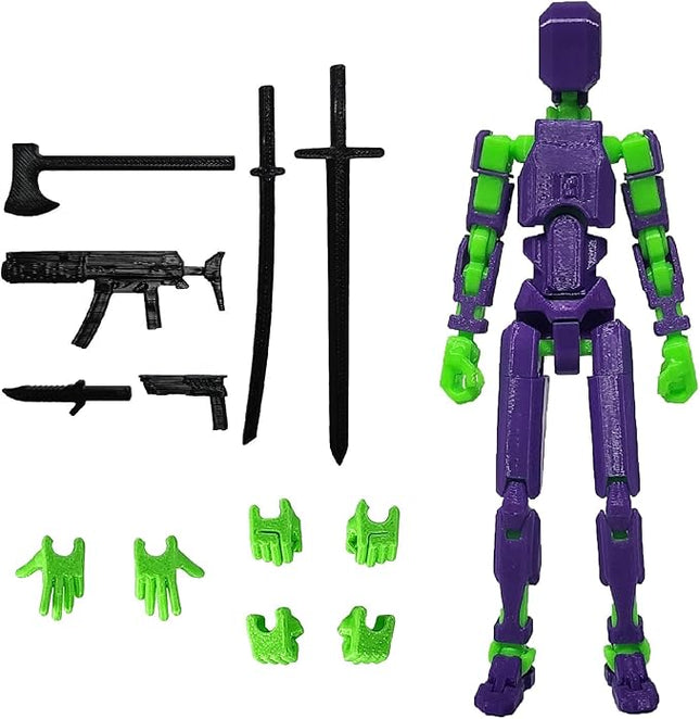 Assembly Completed T13 Action Figure, Titan 13 3D Printed Action Figure, 3D Printed Titan13, Assembled Dummy 13 Lucky 13 Toy Figure