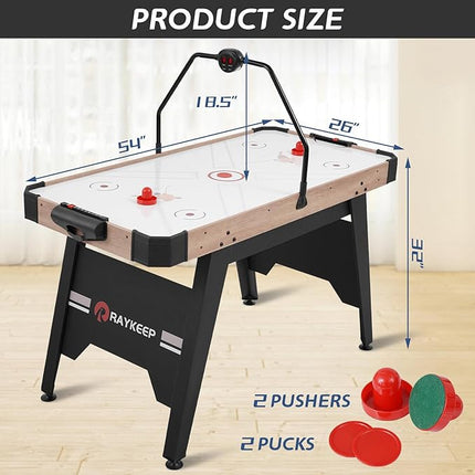 Air Hockey Table, Indoor Hockey Game Table for Adults and Kids, Arcade Gaming Sets w/2 Pucks, 2 Pushers, Digital LED Scoreboard, Powerful 12V Motor for Game Room, Home, Office