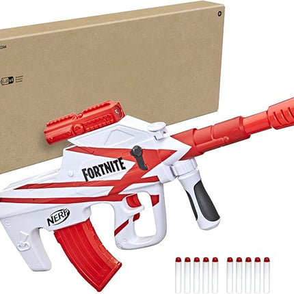 Nerf Fortnite B-AR Motorized Dart Blaster - Fortnite Converge Wrap, Motorized 10-Dart Blasting, 10-Dart Clip, 10 Official Elite Darts (Frustration-Free Packaging)