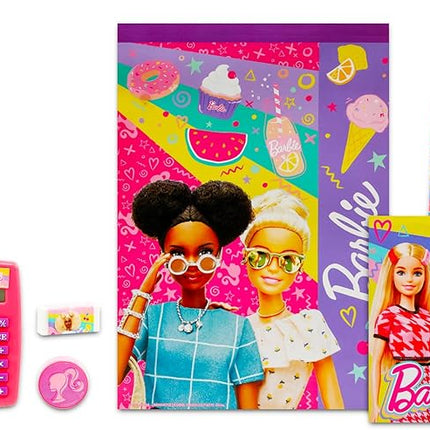 Barbie School Supplies Set - Stationery Bundle with Calculator, Pencils, Erasers, Tattoos, Notebook, More | Barbie School Supplies for Girls