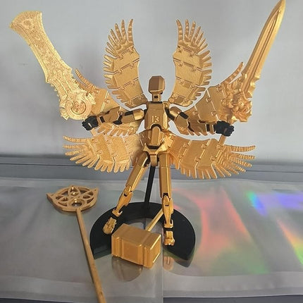 T13 Action Figure Set, 3D Printed Multi-Jointed Movable Robot Dummy Set Lucky 13 Action Figure Articulated, for Collectors Desktop Decorations (White)