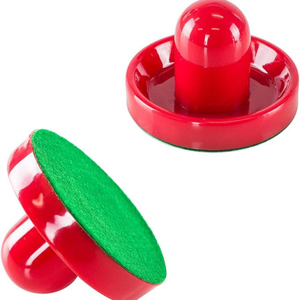Super Z Outlet Light Weight Air Hockey Red Replacement Pucks & Slider Pusher Goalies for Game Tables, Equipment, Accessories (2 Striker, 4 Puck Pack)