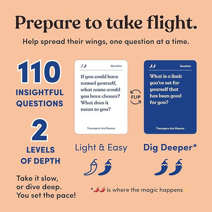 Teenagers are Human 140 Conversation Cards to Help You Get to Know Teenagers, Card Game for High Schoolers, Designed by Experts for Grades 9 to 12, Ages 14 to 17+