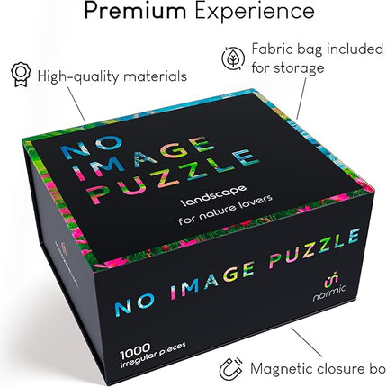 No Image Puzzle 1000 Irregular Pieces Extreme Difficult Jigsaw Challenge Adults Hardest Puzzle No Guide Ultimate Brain Teaser Intermediate Level Landscape Mystery Unique Gift