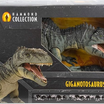 Mattel Jurassic World Dominion Hammond Collection Giganotosaurus Dinosaur Figure, 21 Articulations, Glass Eyes, Wired Tail & Posable Tongue
