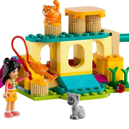 LEGO Friends Cat Playground Adventure, Animal Toy with Figures, Gift Set Idea for Kids, Girls and Boys 5 Years and Up, Pretend Play with Mini-Doll Characters Olly and Liann, 42612