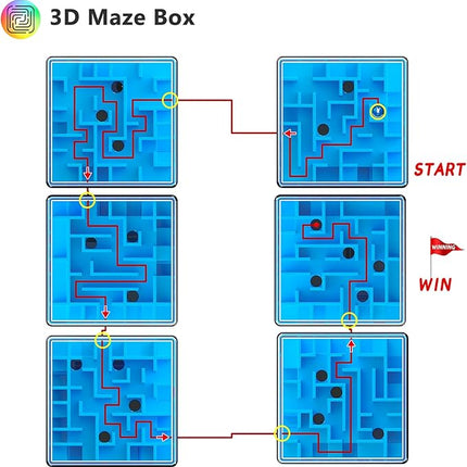 Vdealen Fidget Brain Teaser Toy for Kids, 3D PuzzlesToys Bundle of 3x3 Speed Cube, Maze Box, Rainbow Puzzle Ball, Wisdom Ball, Fidget Snake Cube, Infinity Cube IQ Games for Toddlers Kids Adults
