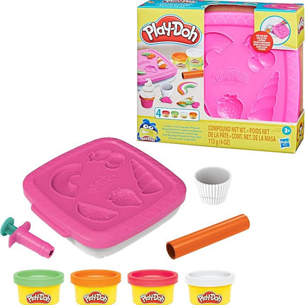 Play-Doh Create ‘n Go Cupcakes Playset, Set with Storage Container, Arts and Crafts Activities, Kids Toys for 3 Year Olds and Up