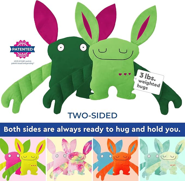 Bumpas Weighted Plush Toy – Machine Washable Calming Stuffed Animal for Kids – Arms and Body are Weighted to Give a Realistic Hug – Soft Companion for Playtime, Naptime & Travel (Me Mee)