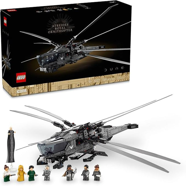 LEGO Icons Dune Atreides Royal Ornithopter 10327, Collectible Dune Inspired Model for Build and Display, Adult Gift Idea for Sci-Fi Movie Fans, 8 Dune Minifigures