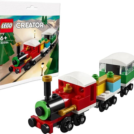 LEGO Creator 30584 Winter Holiday Christmas Train with Locomotive, Flatbed Wagon, and Carriage (73 Pieces)