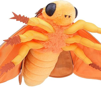 Head Hawkmoth Plush, Simulation Hawkmoth Stuffed Animals -15 inches, Moth Plushie Model Collction, for Moth Lovers, Kids，Orange，M