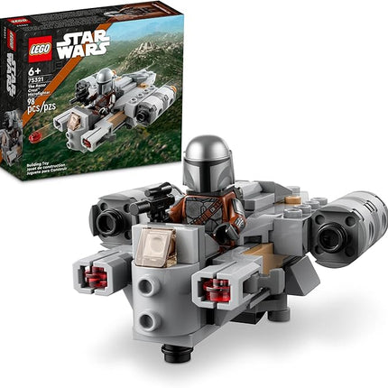 LEGO Star Wars The Razor Crest Microfighter 75321 Toy Building Kit for Kids Aged 6 and Up; Quick-Build, Stud-Shooting Star Wars: The Mandalorian Gunship for Creative Play (98 Pieces)