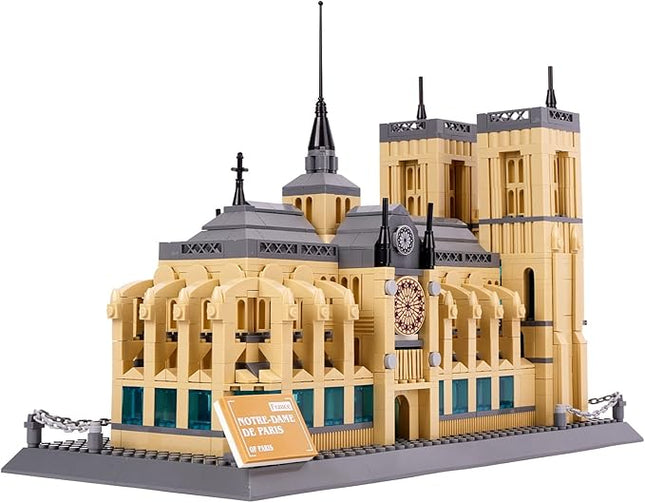 Notre Dame de Paris Building Blocks Set, World Famous History Architectural Model Kit, French Landmark Collection Set for Adults Kids 8+, Gift & Office Home Décor, 1382 PCS
