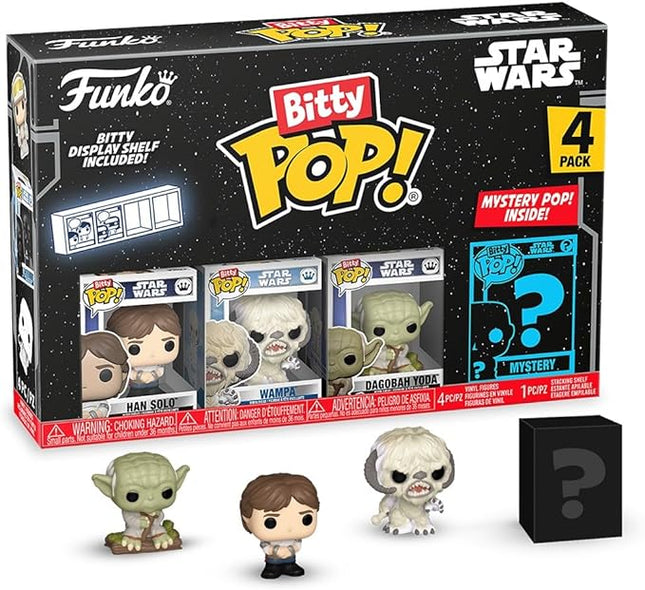 Funko Pop Bitty: Star Wars - Han Solo, Wampa, Dagobah Yoda, & Mystery Chase Figure - (Styles May Vary) and A Surprise Mystery Mini Figure - 0.9 Inch (2.2 Cm) Collectable - Gift Idea