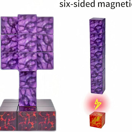 Magnetic Building Blocks - Build a Magnetic World Set DIY Creative Combo Suitable for 3 4 5 6 Years Old Boys and Girls Pre-School STEM Teaching(32pcs)