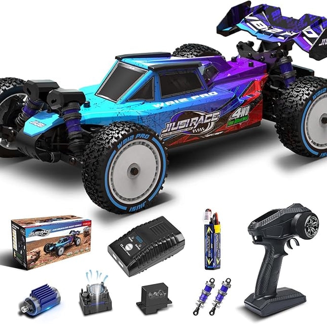 1:12 Brushless RC Cars for Adults,Max 50mph Hobby Electric Off-Road Buggy,4WD Racing RC Truck with 3S Batteries,25W Fast Charging,RTR 4X4 Remote Control Cars
