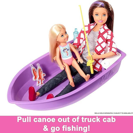 Barbie Camper, Doll Playset with 50 Accessories, Transforms into Truck, Boat & House, Includes Pool, 3-in-1 Dream Camper (Amazon Exclusive)
