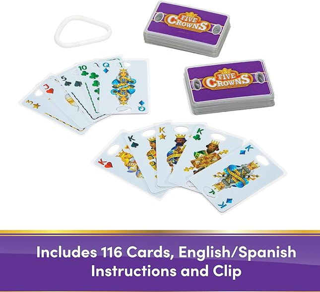 PlayMonster Five Crowns Waterproof Cards Games – Pool, Summer Toys, Pool Games, Family Game Night, The Game isn’t Over Until The Kings Go Wild!, 5 Suited Rummy Style Card Game, Ages 8+