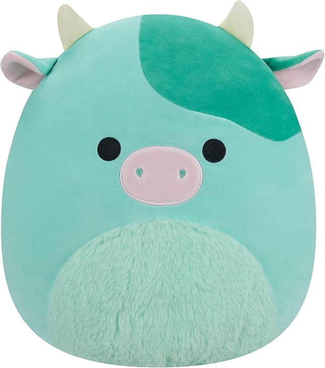 Squishmallows Original 14-Inch Seamus Green Cow with Fuzzy Belly - Large Ultrasoft Official Jazwares Plush