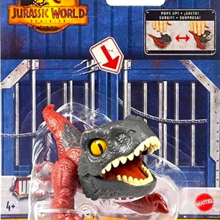 Jurassic World Dominion Uncaged Wild Pop Ups Dinosaur Toys, Collectible Figures, Manually Activated (Pyroraptor)