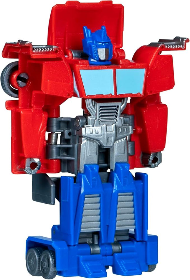 Transformers EarthSpark 1-Step Smash Changers Optimus Prime 4-Inch Action Figure, Robot Toys for Boys and Girls 6 and Up