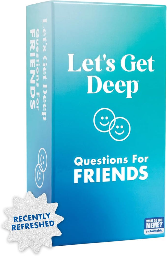 Let’s Get Deep: Friends Edition by Relatable – Valentine’s Day Gift for Friends, Fun Group Card Game for Adults, Party Game with 400 Questions for Game Night