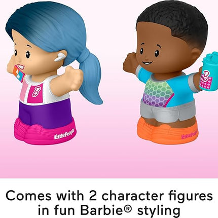 Fisher-Price Little People Toddler Toys Barbie Wellness Figure Set with 2 Characters for Preschool Pretend Play Kids Ages 18+ Months